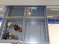 Lot of TWO Sets of Steel Storage Drawers AND Contents!! (RD)