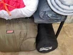 $ NICE Lot of Assorted Sleeping Bags, Air Mattresses, Tent & MORE! Coleman, Ozark Trail, ETC! All are in EXCELLENT condition! **CART NOT INCLUDED** (RD)