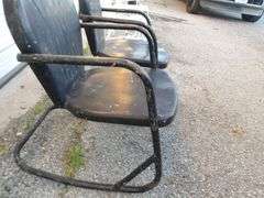 Awesome Pair of Vintage Metal Rocking Lawn Chairs! (RD)