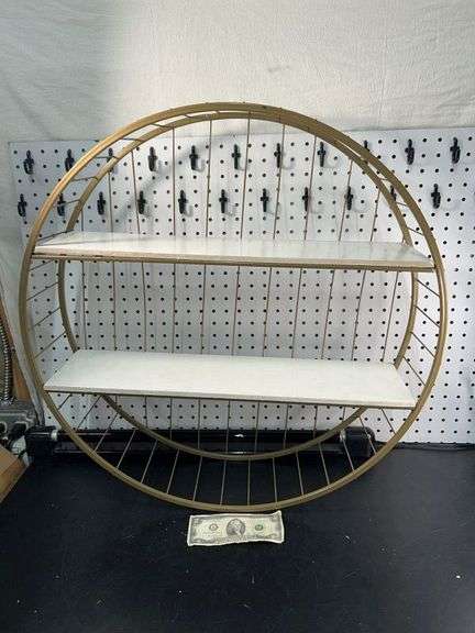 Great Round Wall Shelf-What-nots or Plants!!  One shelf needs screwed in