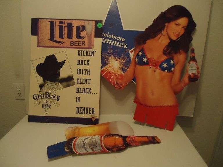 CASH ONLY  Cardboard advertising, Clint Black in Denver.(U)