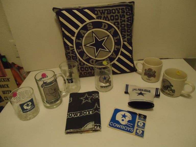 CASH ONLY  Dallas Cowboys lot, Superbowl #27 1993 cup, Pillow, Koosie, etc. (U)