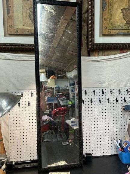 Full Length Mirror, Black Decorative Edge-Dusty!