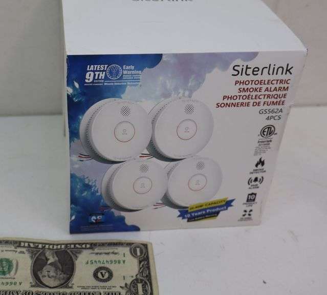 NEW Siterlink Photoelectric Smoke Alarm 4-PACK! (1B)