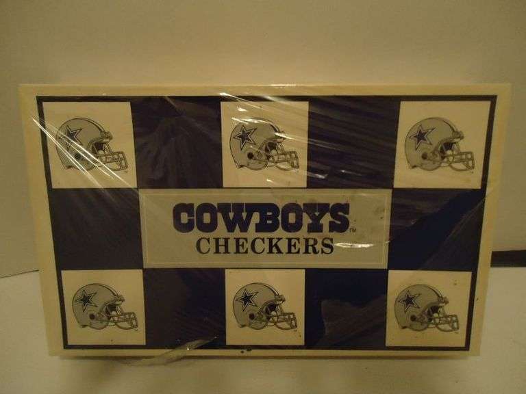 CASH ONLY  1993 Dallas Cowboys Checker Set, never opened.  (U)