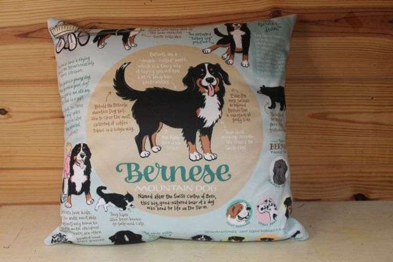 Bernese Mountain Dog Throw Pillow-New Condition.