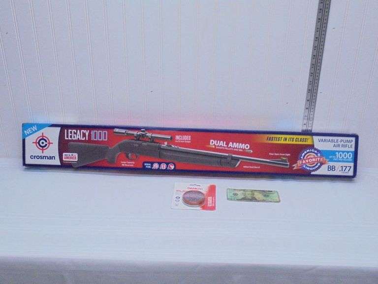 Like New CROSMAN Legacy 1000 Dual Ammo BB / .177 Variable Pump Air Rifle. NO Scope.