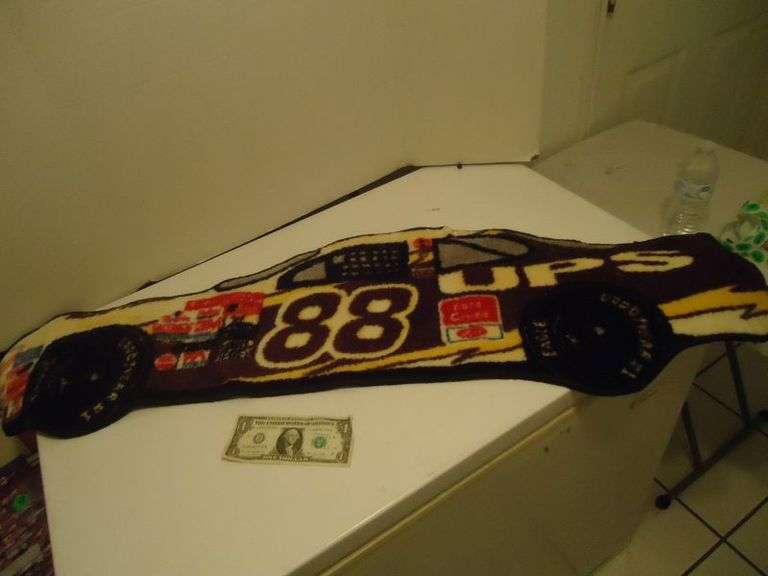 CASH ONLY  Dale Jarrett #88 Car Rug, goes on dashboard.  (U)