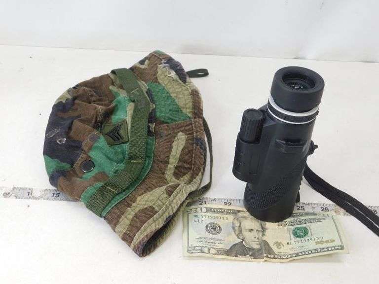 US Army Hat and Monocular