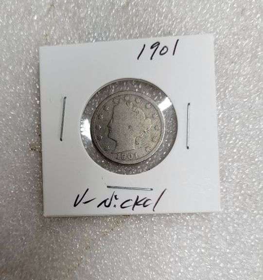 1901 V Nickel. ~ cash only ~ (4A)