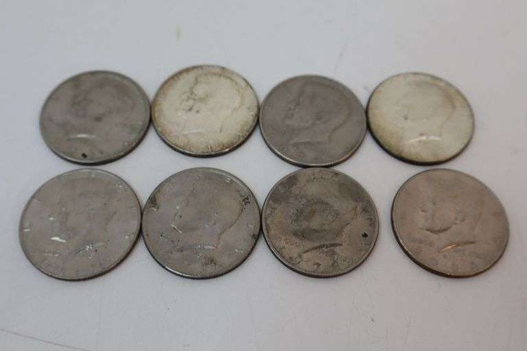 Lot of EIGHT Assorted Kennedy Half-Dollars! (DC)