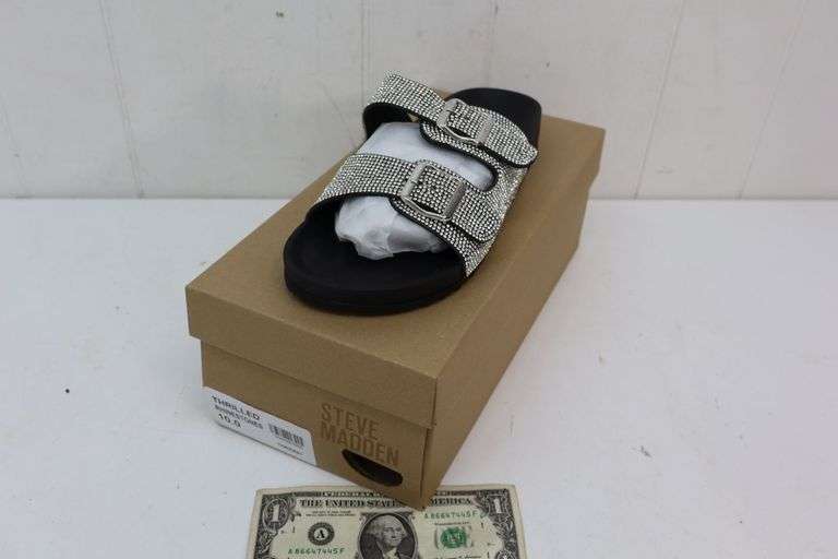 NEW Steve Madden "Thrilled" Rhinestone Slides! Size 10 (T1)