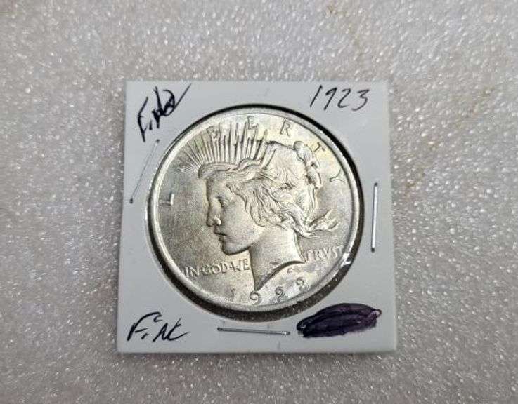 1923 Peace Dollar. ( owner marked Fine). ~ cash only ~ (4A)