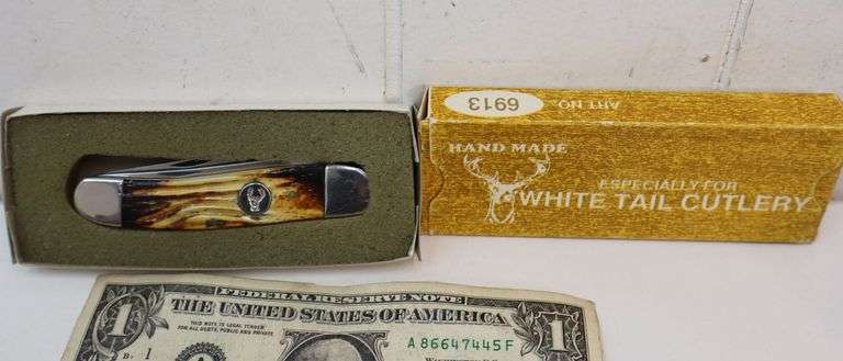 Vintage White Tail Cutlery 2-Blade Pocket Knife! (DC)