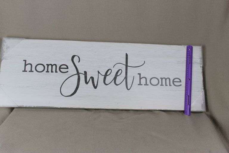 CASH ONLY New 12x35 Home Sweet Home Canvas Sign  (L2-3)
