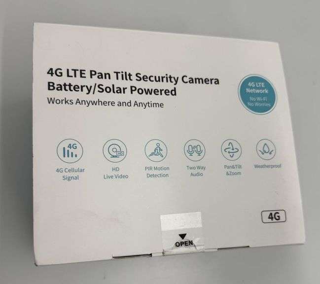 $$$ 4G LTE Pan Tilt Security Camera - Battery / Solar Powered / Works Anywhere and Anytime - BRAND NEW SEALED BOX *3 Pictures*