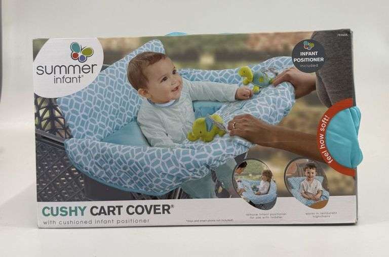 Cushy Cart Cover with Cushioned Infant Positioner - NEW in BOX - with Toy Loops and Phone Protector *2 Pictures*