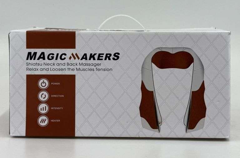 Shiatsu Neck & Back Massager with Built In Heater - Magic Makers Brand - NEW in BOX