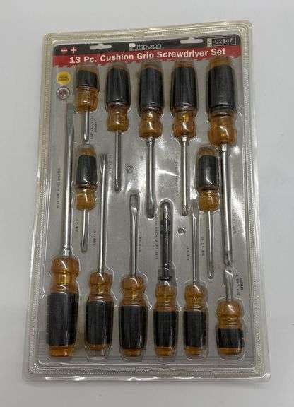 13 Piece Cushion Grip Screwdriver Set NEW