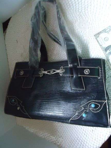 CASH ONLY  New Western Style Handbag probably Texas Leather.