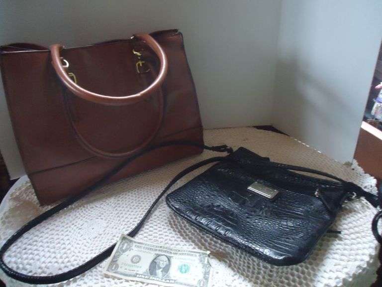 CASH ONLY  Nice Brown Purse and a Marc Fisher Purse.