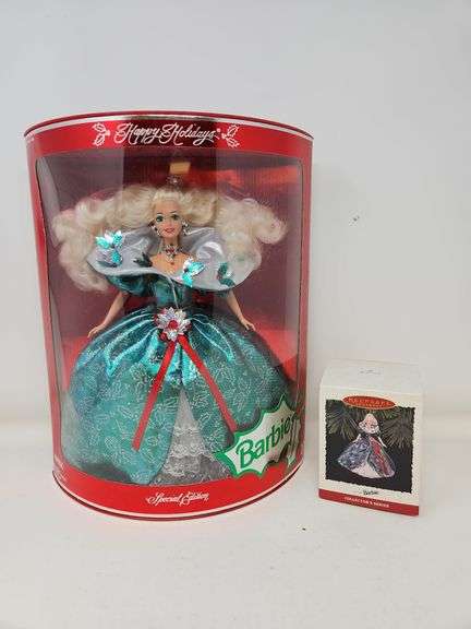 1995 Happy Holidays Barbie Special Edition & Hallmark Keepsake Ornament