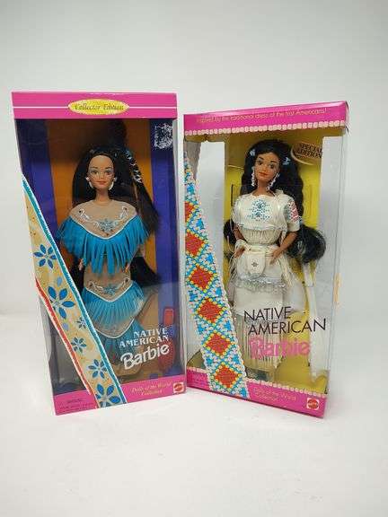 2 Native American Barbie, Dolls of the World Collection