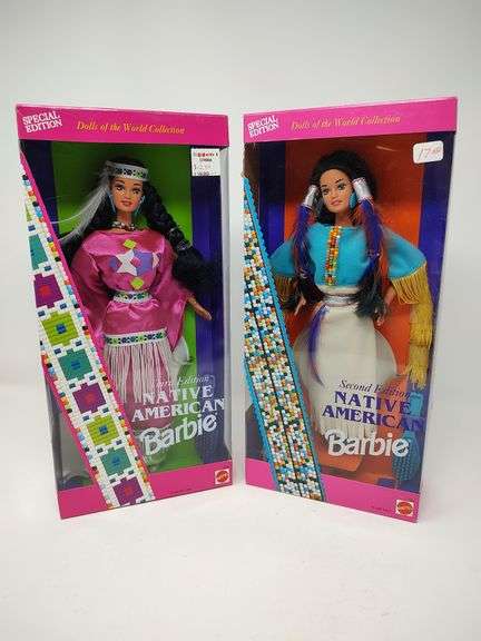 2 Native American Barbies, Second and Third Editions