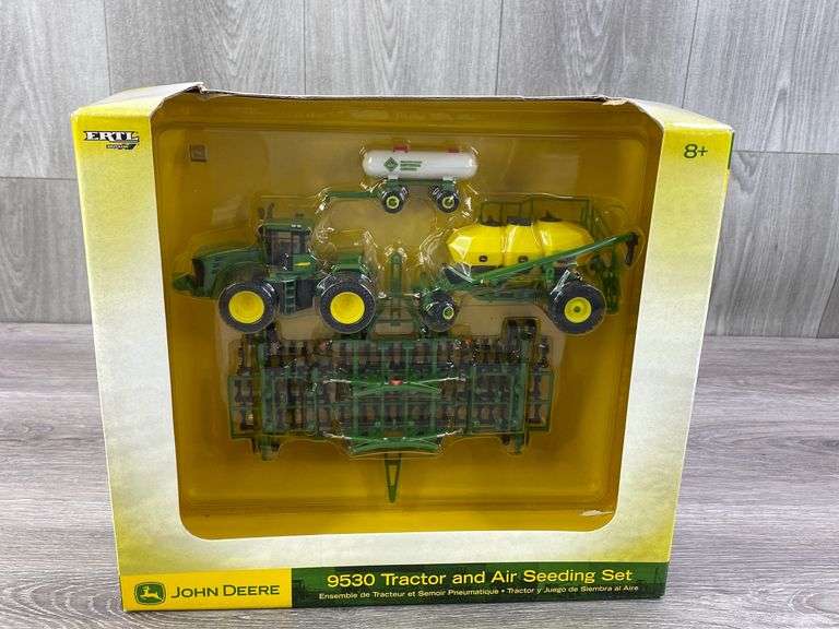 John Deere 9530 Tractor & Air Seeding Set, 1/64, Ertl Britains, Stock