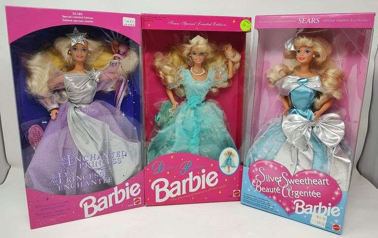 Sears Limited Edition Barbies: Enchanted Princess, Dream Princess, Silver Sweetheart