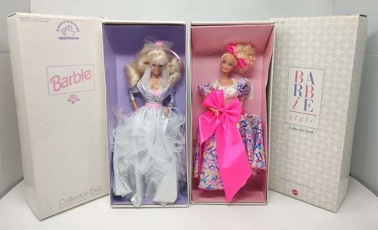 1990 Barbie Style & 1991 Barbie by Applause Collector Doll