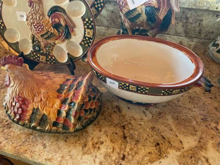 Bella Casa Chicken Decor-Platters, Cookie Jar