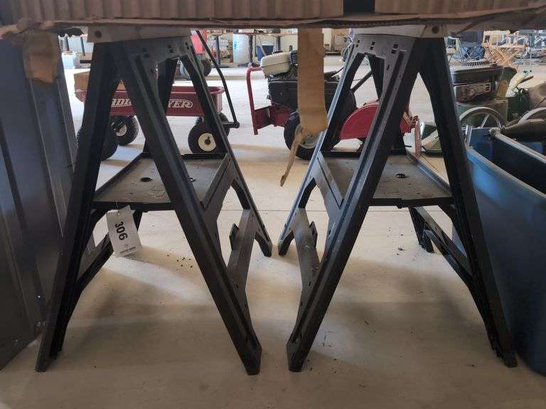 2 Plastic Sawhorses