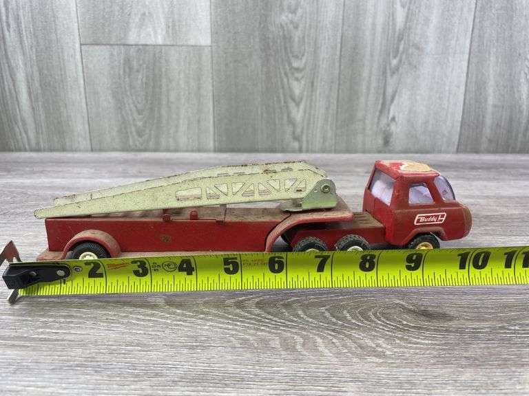 2 Buddy L Ladder Fire Trucks, Hose Truck