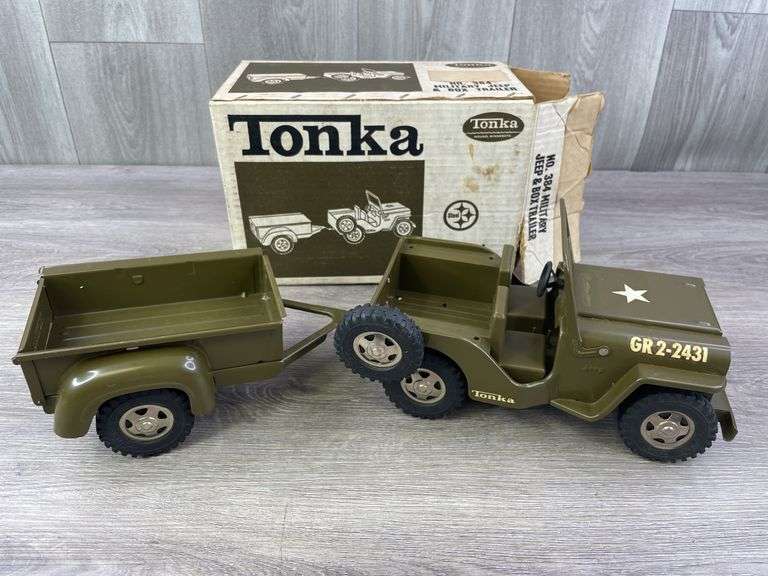 Tonka No. 384 Jeep & Box Trailer, Original Box