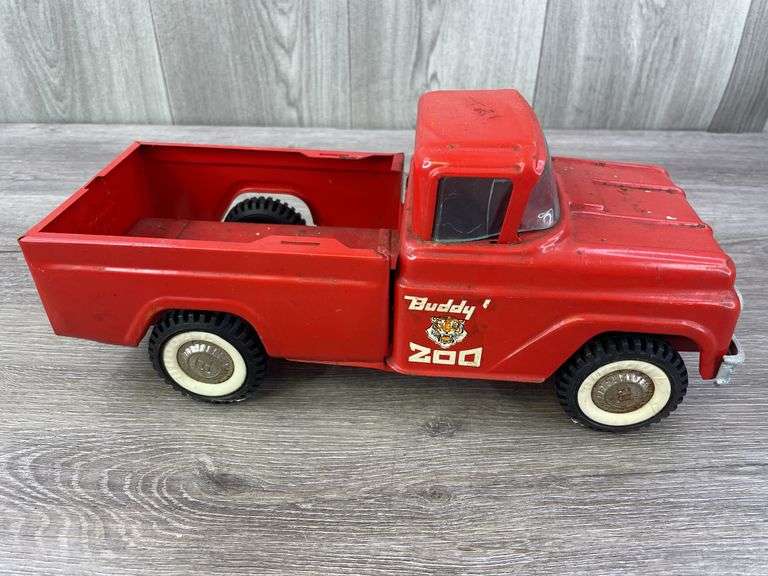 Buddy L Traveling Zoo Pickup Truck, Bend In Windshield