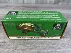 1925 Kenworth Big Farm Days Sack Truck Bank-Limited Edition, 1926 Mack Bulldogs John Deere Implement Company Truck, Ertl