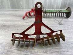 Marx Sickle Mower, Disc, 2 Figures & 2 Bottom Plow, Tether, Slik 3 Bottom Plow