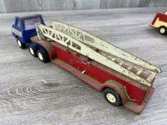 2 Buddy L Ladder Fire Trucks, Hose Truck