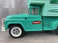 Buddy L Truck Camper, Original Box, No. 5433, Missing Side Mirror, Camper Steps Are Broken