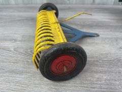 Marx Tin Litho Wagon, 2 Rakes, 3 Bottom Plow & Sickle Mower