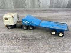 2 Mack Trucks-Buddy L, Kenworth Truck & Goodyear Buddy L Trailer-Ertl, Shell Truck & Tanker
