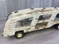 Tonka Truck & Car Hauler, Tonka Truck & Ertl Trailer-Has Been Repainted