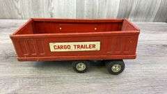 John Deere 4 Row Planter & International Gravity Wagon-1/16, Ertl; Cargo Trailer-Made In Japan, Stomper