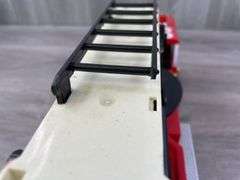 Mack Fire Dept. Unit 33 RC Fire Truck, Missing & Broken Parts, Goes Forward/Reverse But Not Steerable, Siren Works