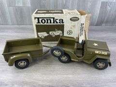 Tonka No. 384 Jeep & Box Trailer, Original Box