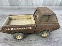 Caterpillar 785 Dump Truck, Tonka 24 Hr Service Truck, Buddy L B&L Construction Company Truck