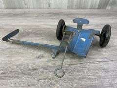 Marx Tin Litho Wagon, 2 Rakes, 3 Bottom Plow & Sickle Mower