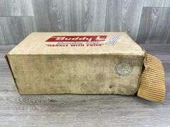 Buddy L Truck Camper, Original Box, No. 5433, Missing Side Mirror, Camper Steps Are Broken