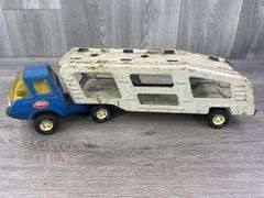 Tonka Truck & Car Hauler, Tonka Truck & Ertl Trailer-Has Been Repainted